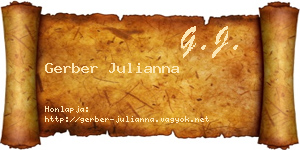 Gerber Julianna névjegykártya